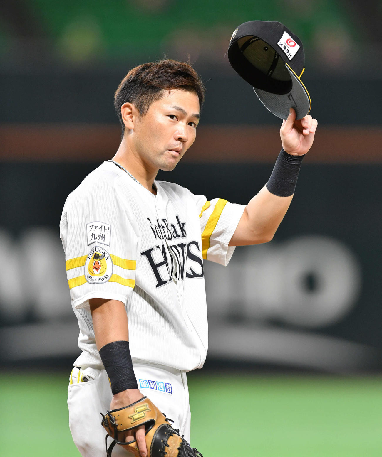 ソフトバンク中村晃（2021年10月5日撮影）
