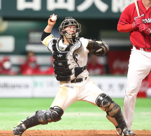 ソフトバンク甲斐拓也（2021年3月19日撮影）