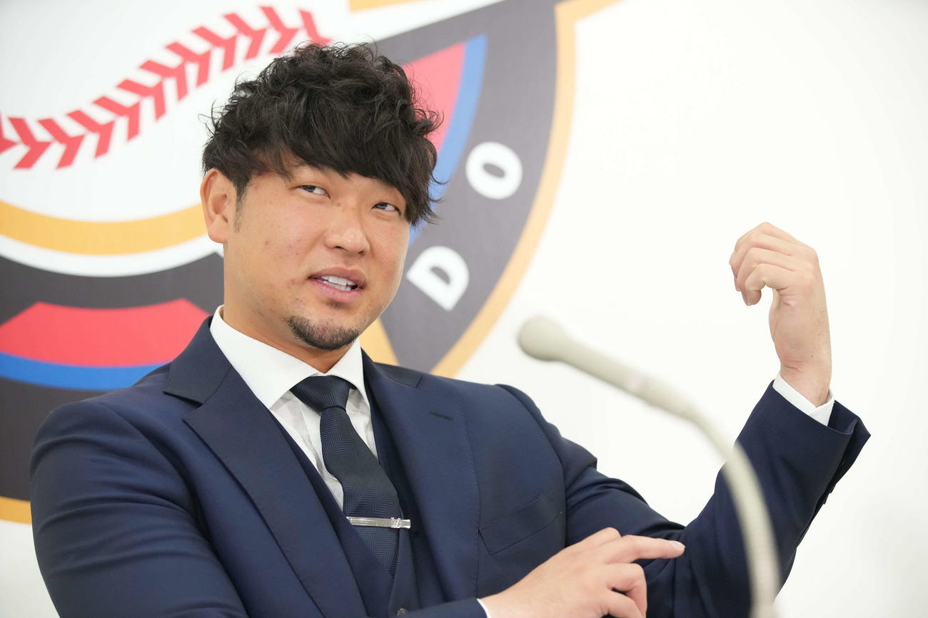 来季契約を更改した日本ハム池田（代表撮影）