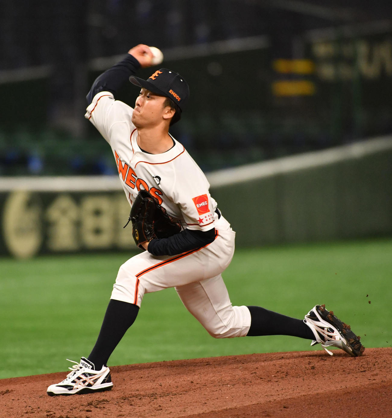 ENEOS対日本通運　先発したENEOS・吉村（撮影・柴田隆二）
