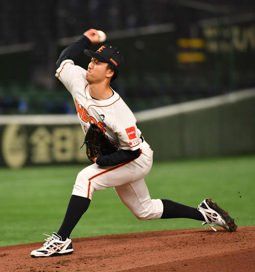 ENEOS対日本通運 先発したENEOS・吉村(撮影・柴田隆二)