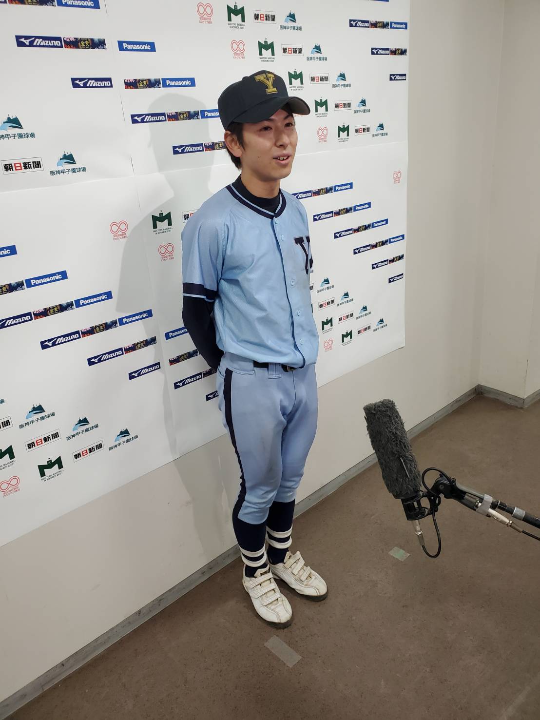 マスターズ甲子園に出場した神奈川県選抜の田口凌さんは試合後、感謝の思いを伝えた