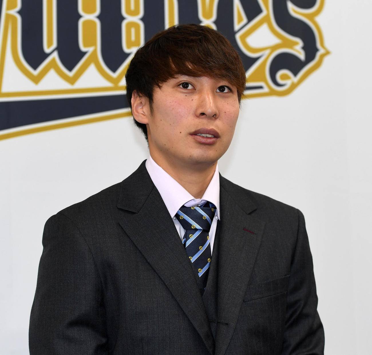 契約更改を保留したオリックス村西良太（撮影・前岡正明）