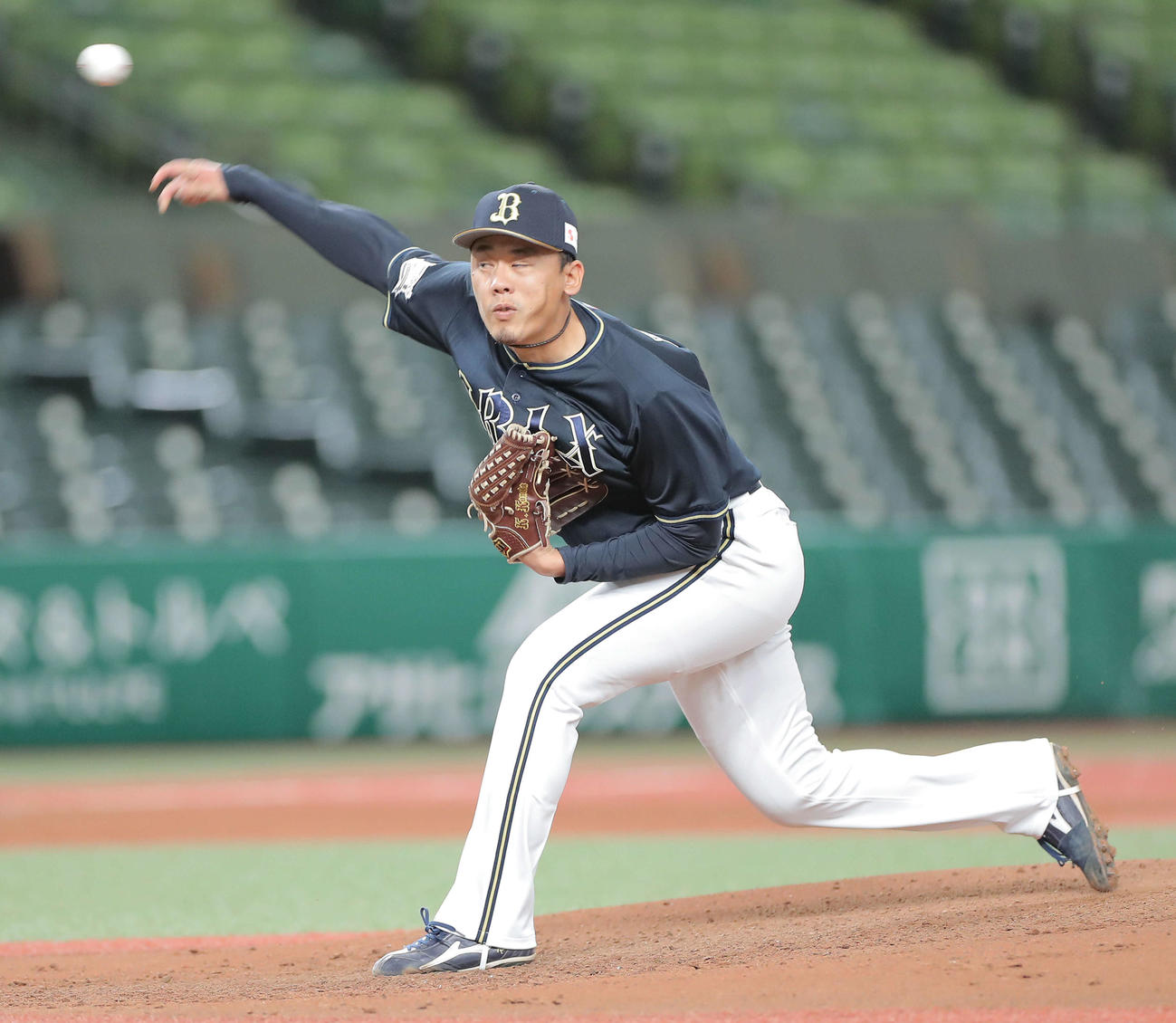 力投するオリックス金田（撮影・河田真司）