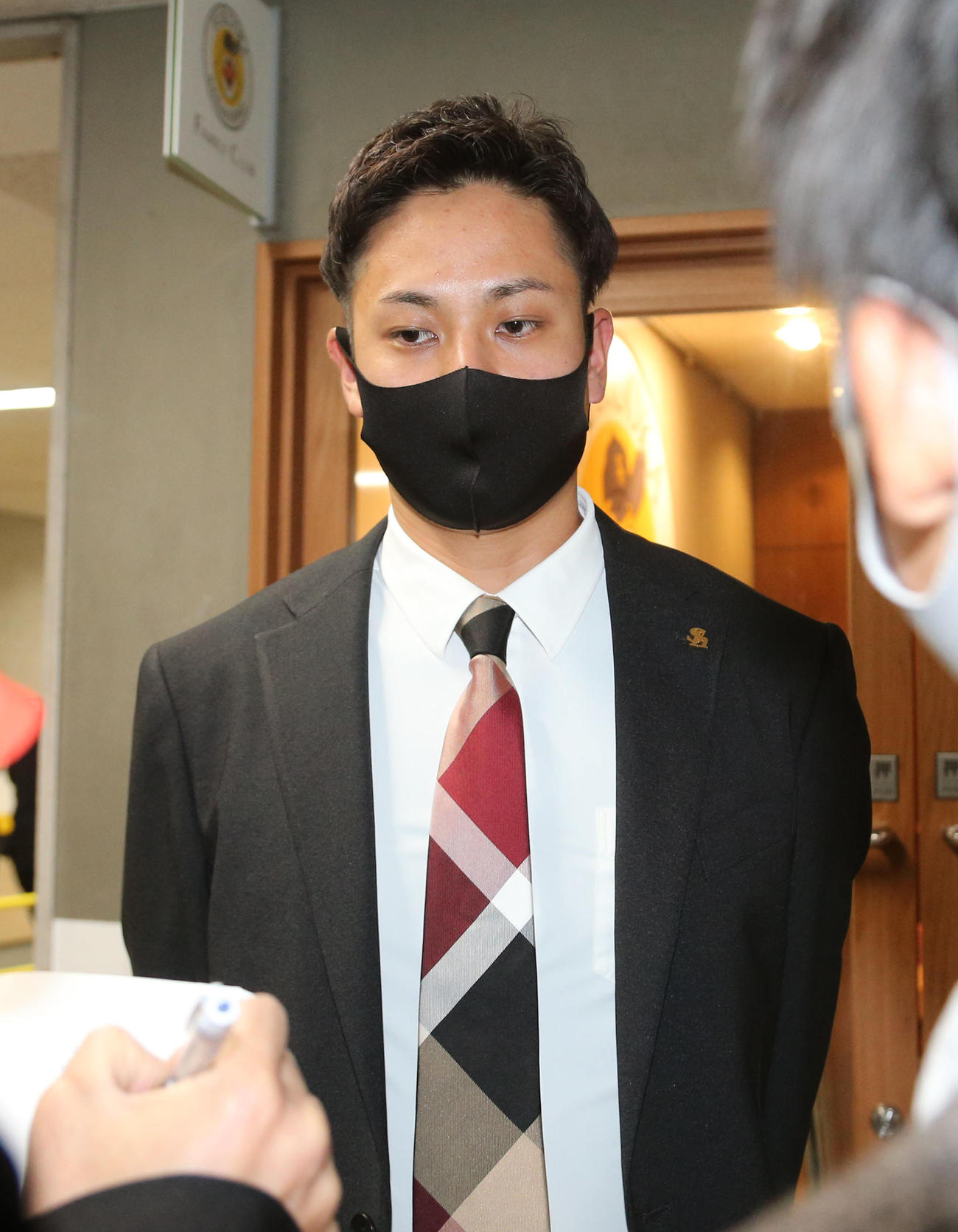 契約更改で保留した大竹耕太郎（撮影・梅根麻紀）
