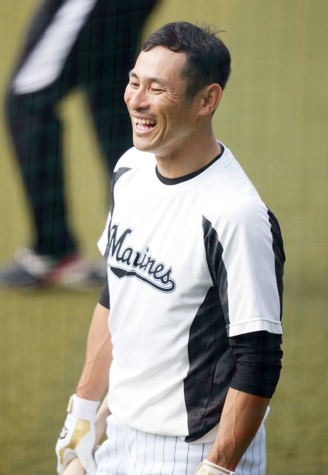 ロッテ荻野貴司（2021年11月2日撮影）