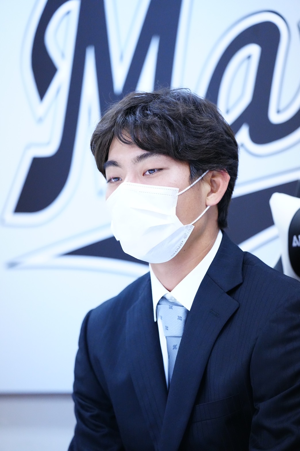 契約更改を終えたロッテ茶谷健太（代表撮影）