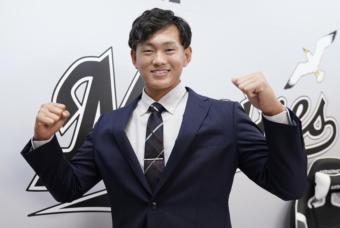 契約更改を終えたロッテ山本大斗