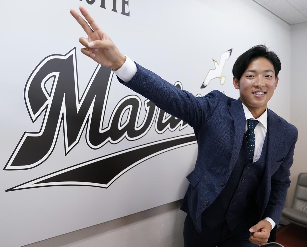 契約更改を終えたロッテ古谷拓郎