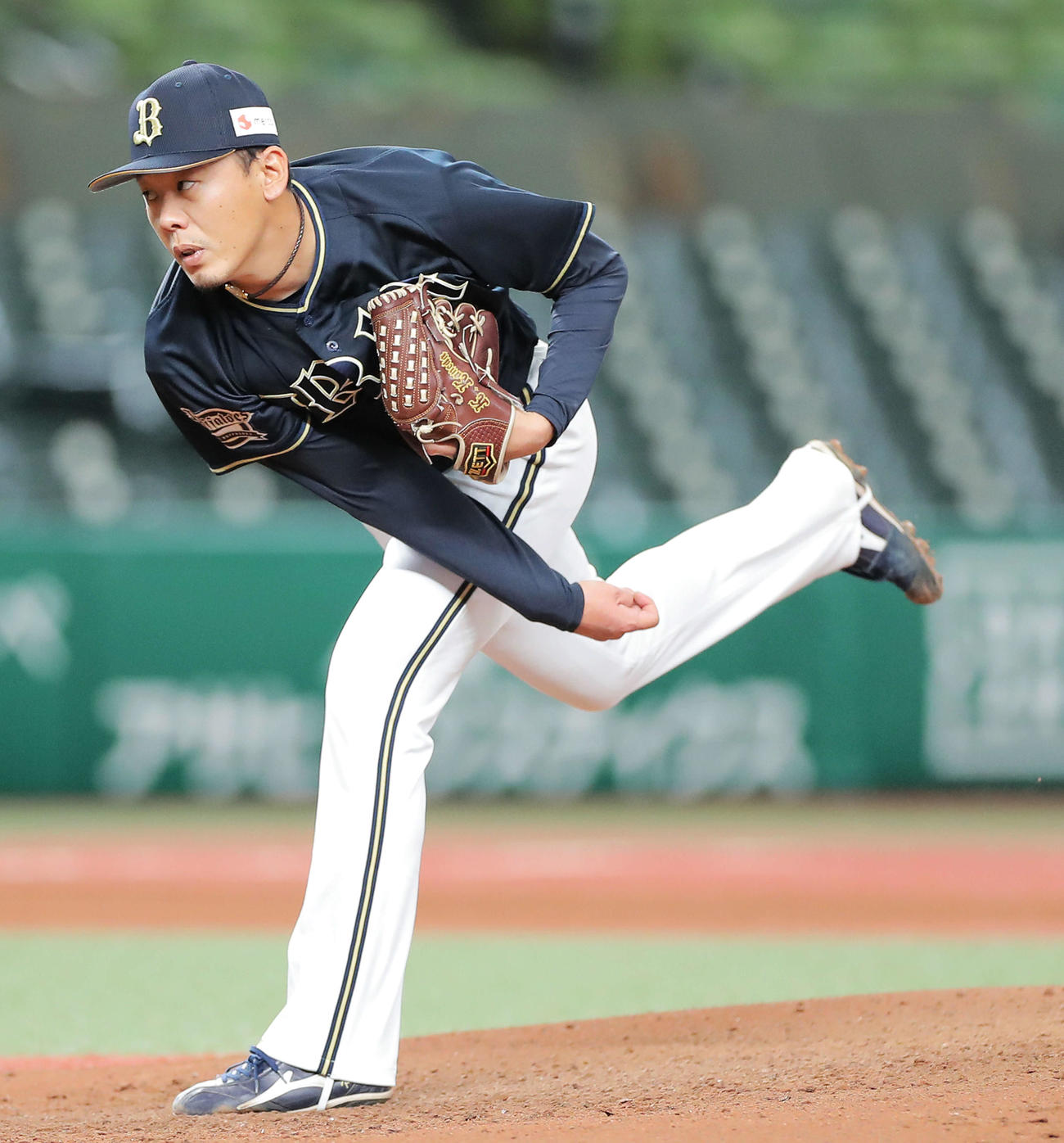 力投するオリックス金田（撮影・河田真司）