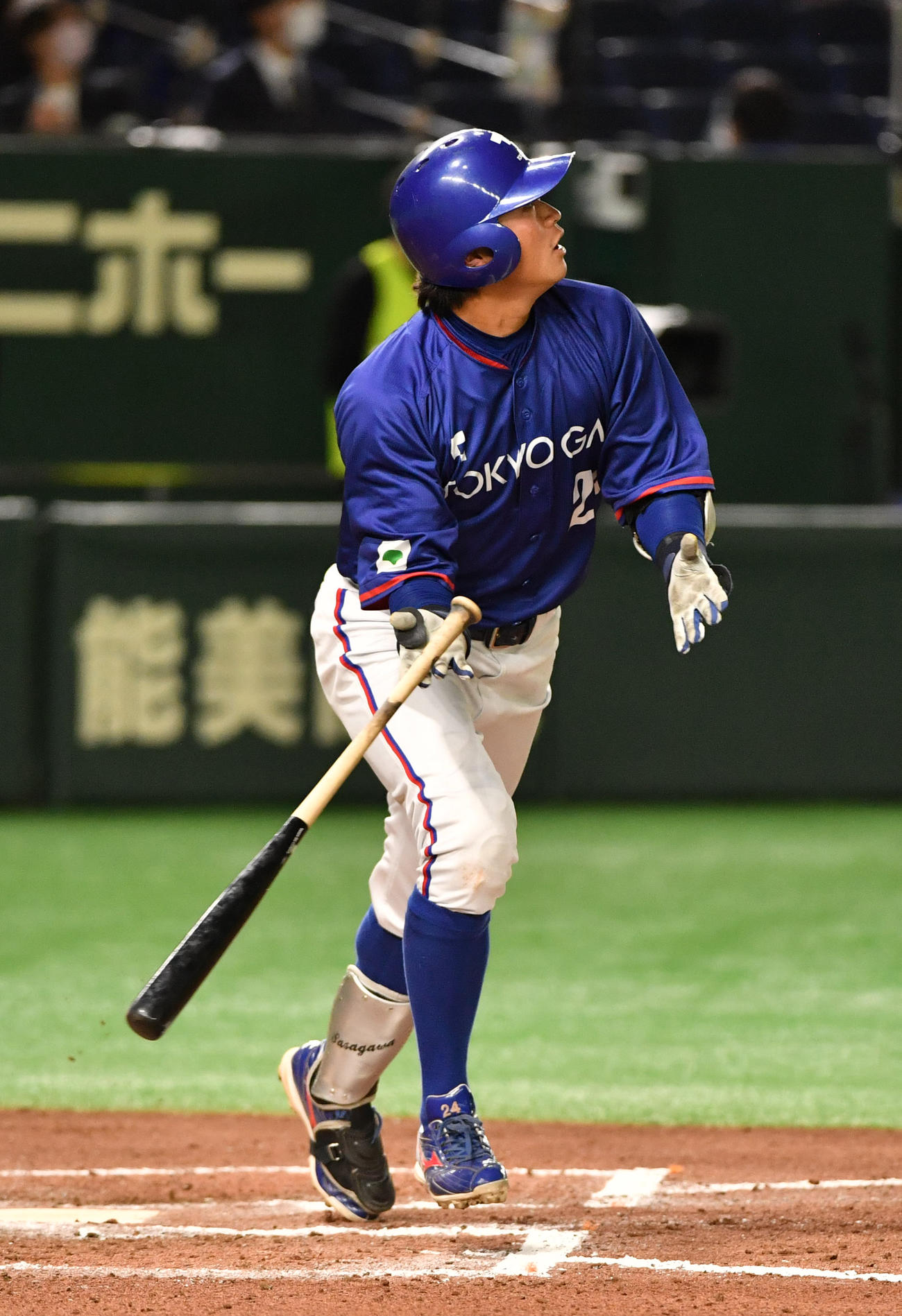 ホンダ熊本対東京ガス　6回裏東京ガス無死、笹川晃平は中越えに本塁打を放つ（撮影・柴田隆二）