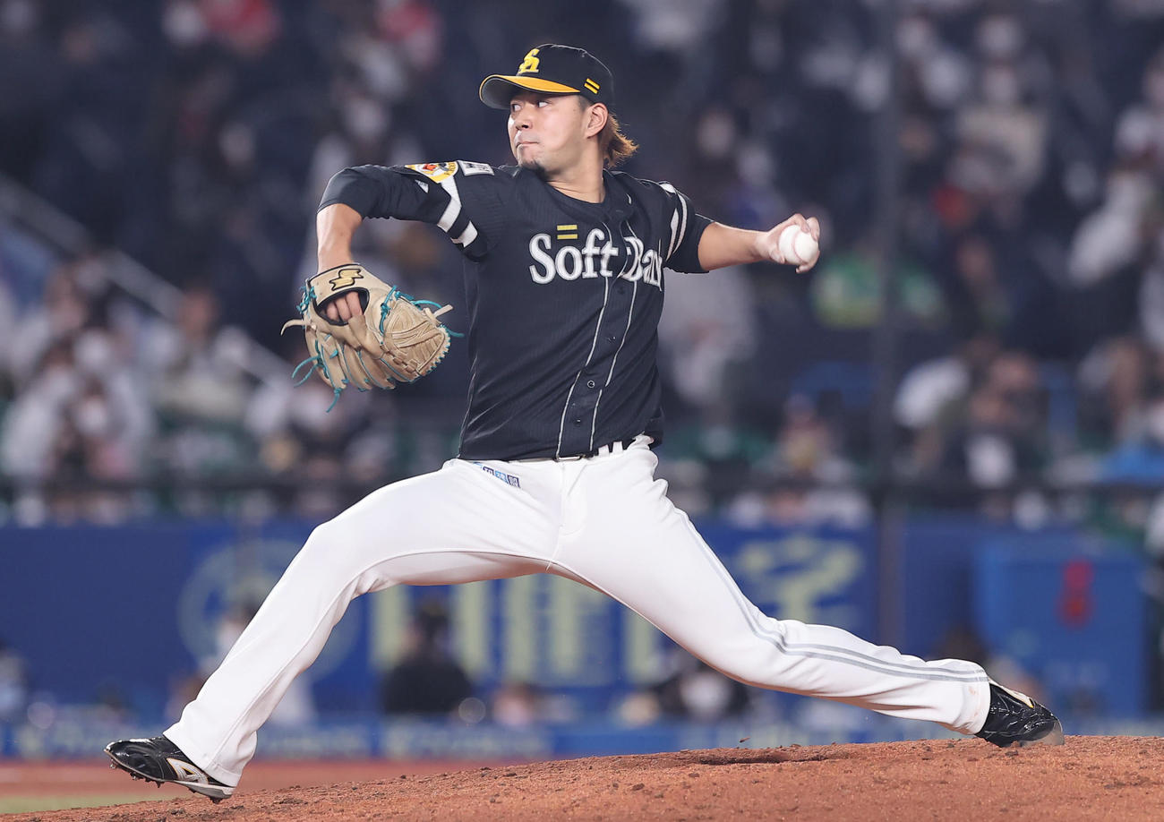 ソフトバンク古谷優人（2021年10月15日撮影）
