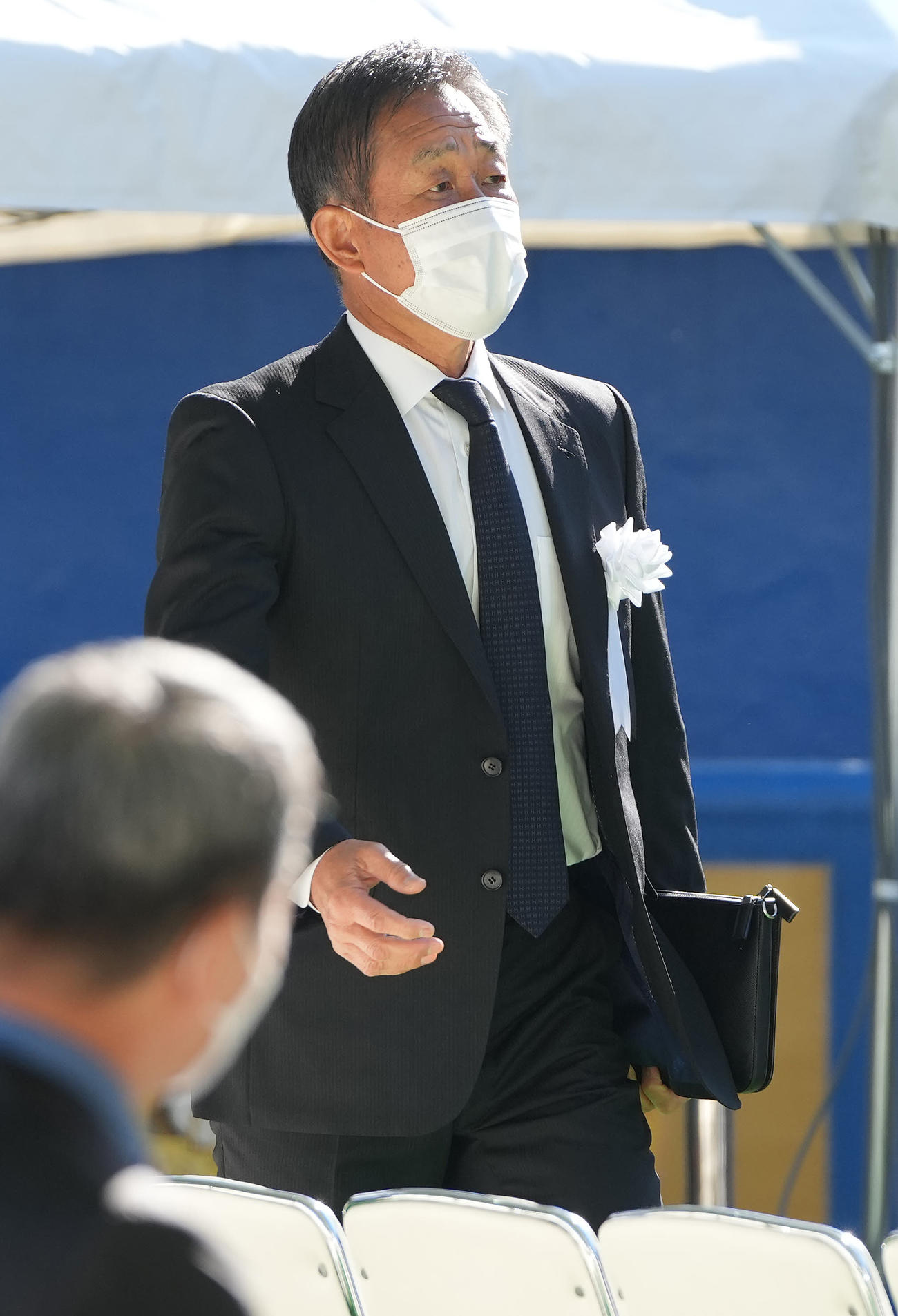 「野村克也をしのぶ会」に参列した西武辻監督（撮影・鈴木みどり）