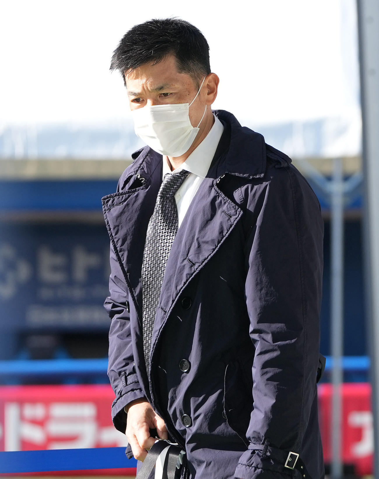 野村克也さんをしのぶ会に参列した阪神矢野監督（撮影・鈴木みどり）