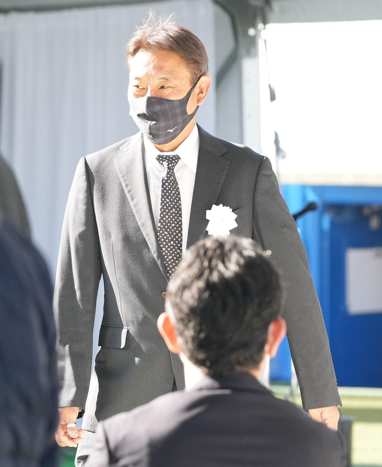 「野村克也をしのぶ会」に参列した池山隆寛氏（撮影・鈴木みどり）
