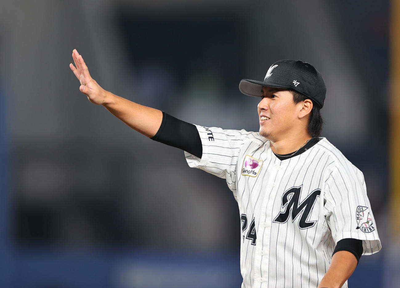ロッテ東妻勇輔（2021年9月12日撮影）