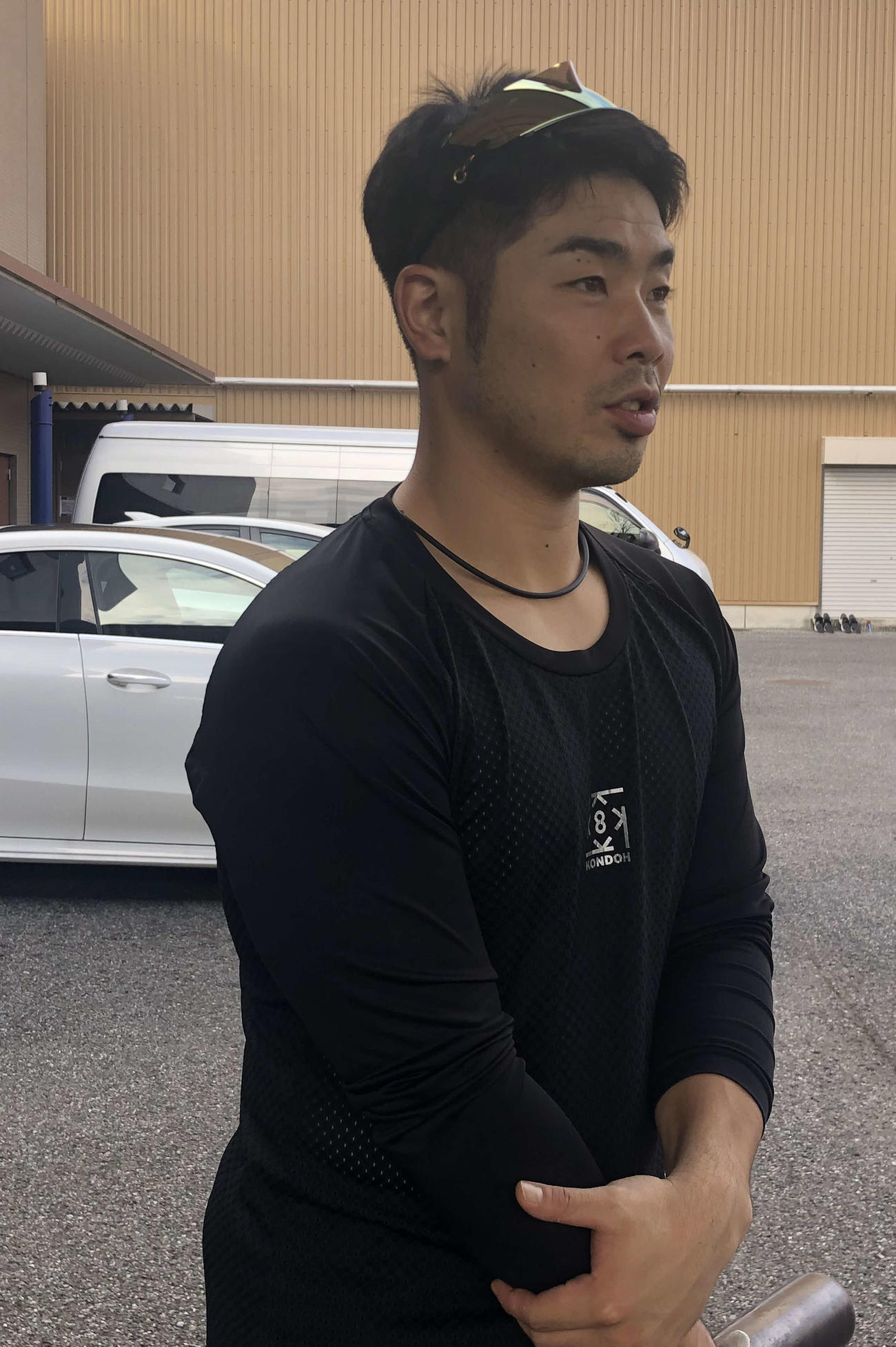 鎌ケ谷で自主練習した日本ハム近藤（撮影・木下大輔）