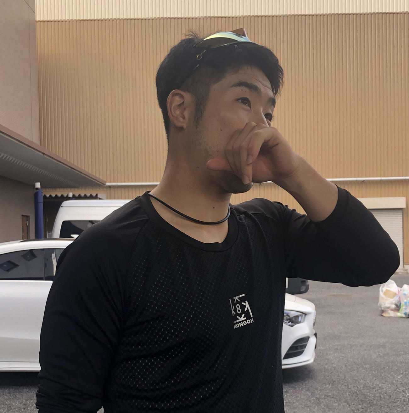 鎌ケ谷で自主練習した日本ハム近藤（撮影・木下大輔）