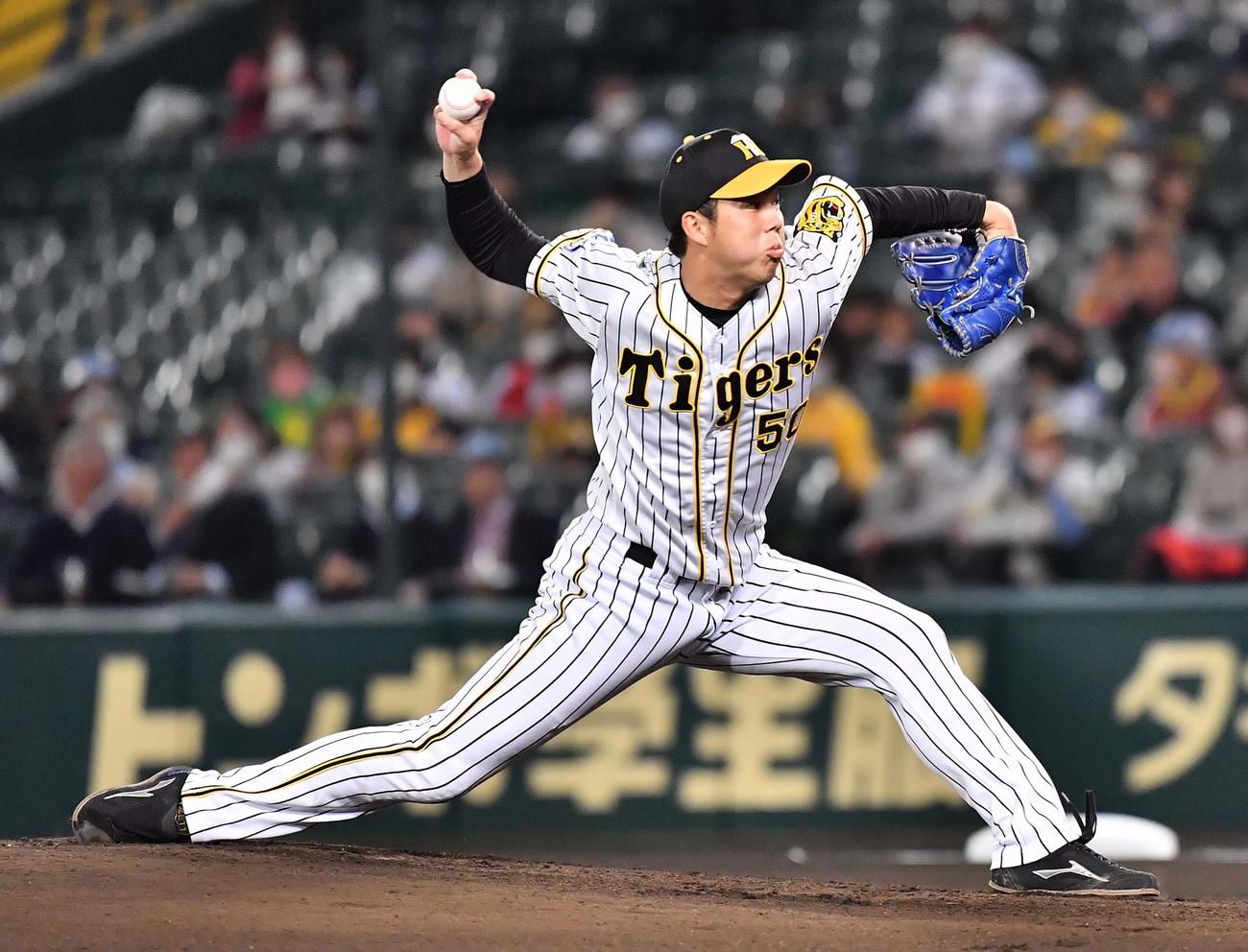 阪神青柳晃洋（2021年10月撮影）