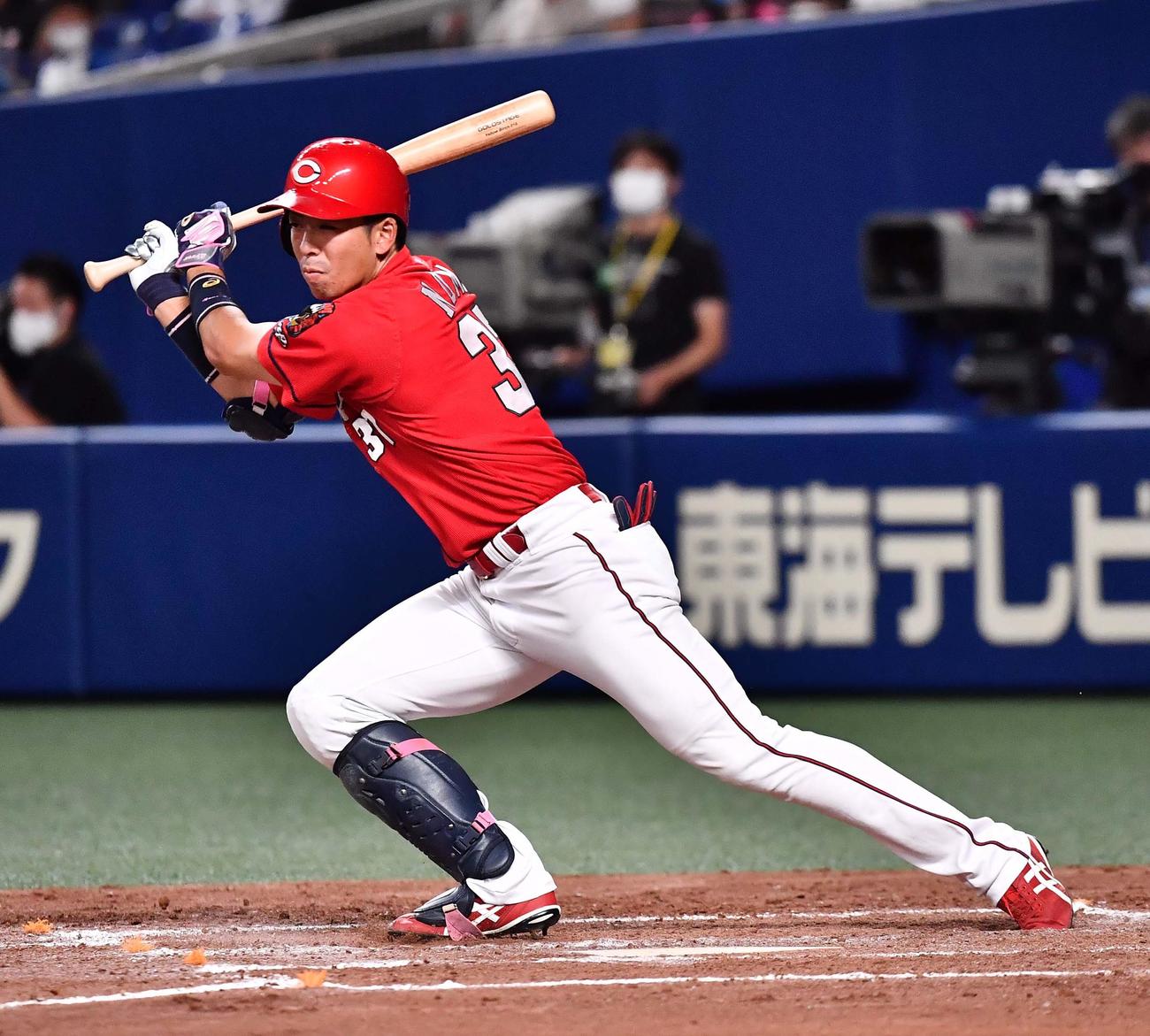 広島野間峻祥（2021年8月19日撮影）