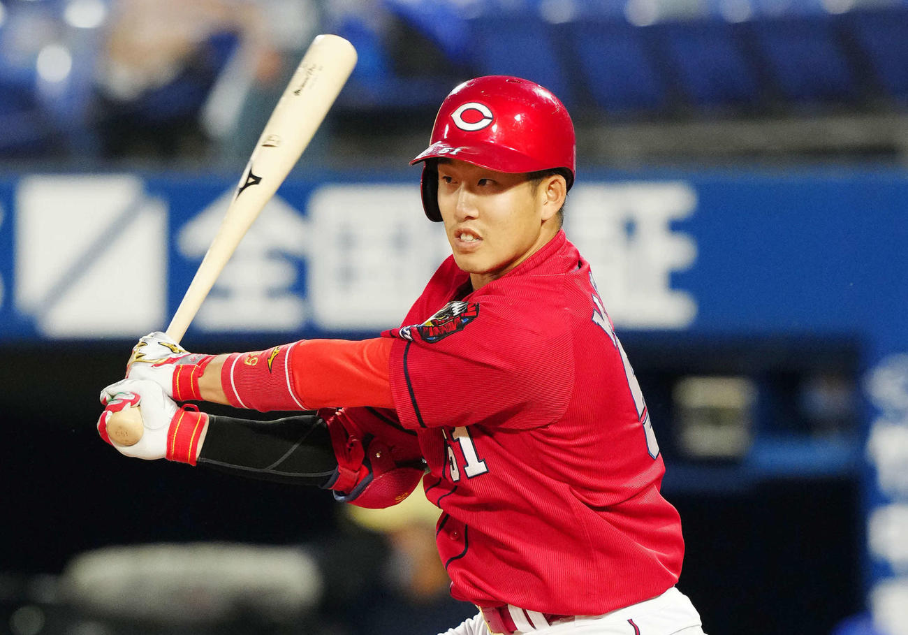広島小園海斗（2021年9月24日撮影）