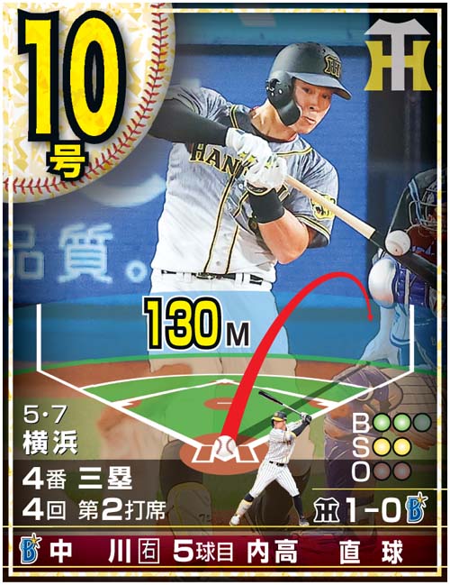 佐藤輝明24本塁打カード　10号