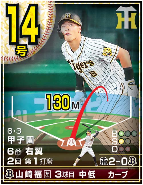 佐藤輝明24本塁打カード　14号