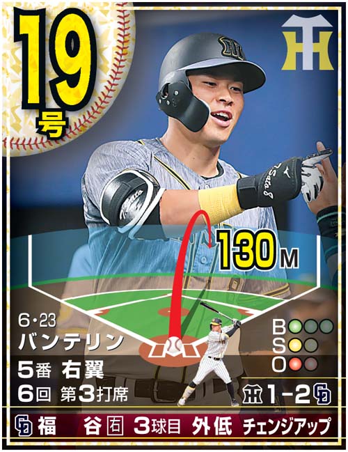 佐藤輝明24本塁打カード　19号