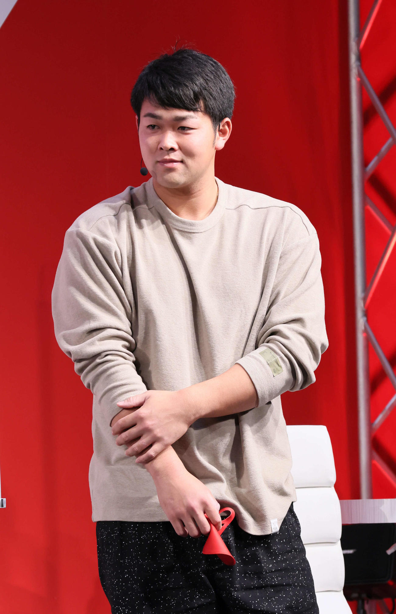 カープフェス2021のトークショーに出演した広島林（撮影・加藤孝規）