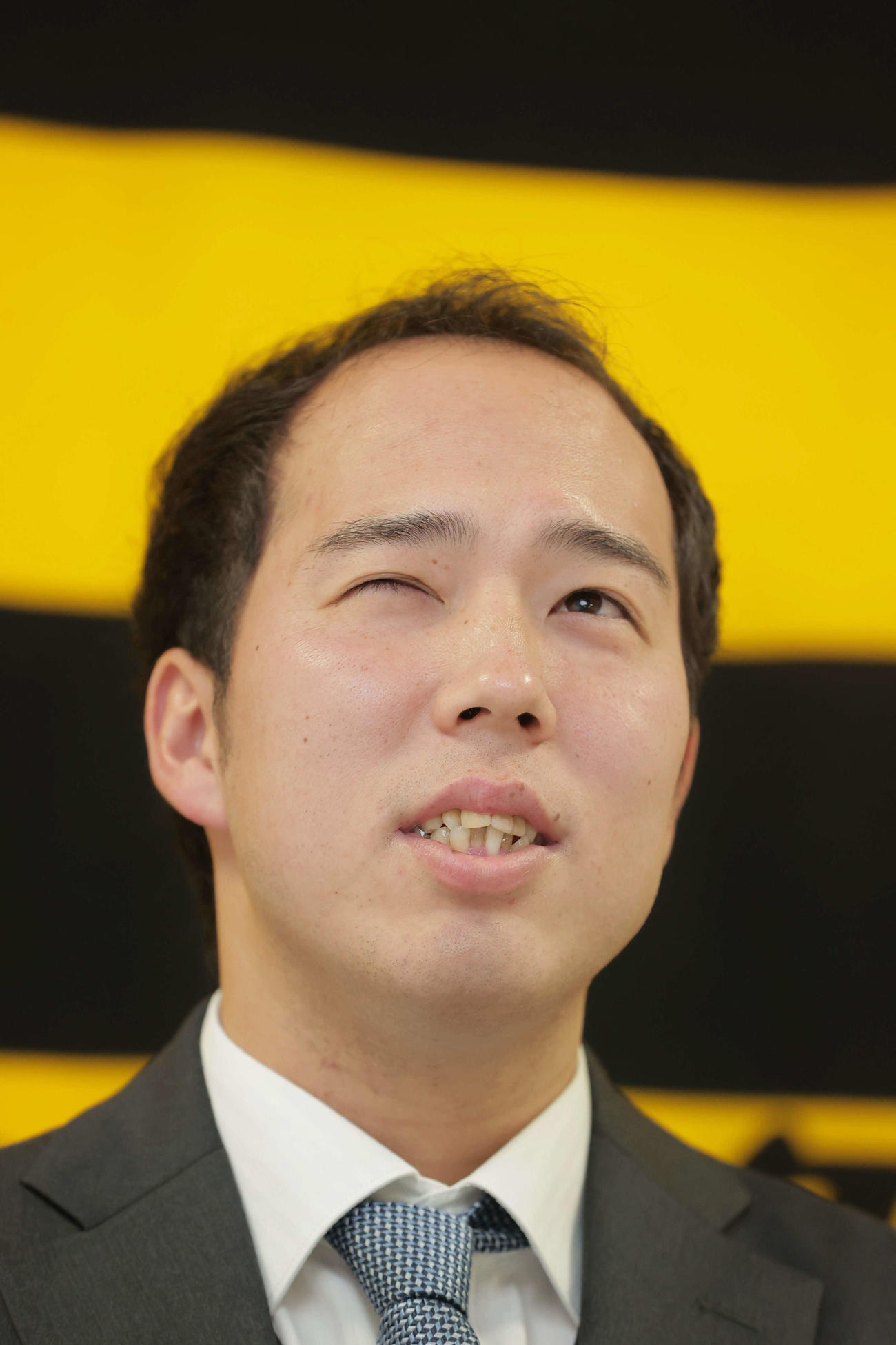 1億2000万円で更改し、タイトル奪取へ意気込みを語った阪神青柳（代表撮影）