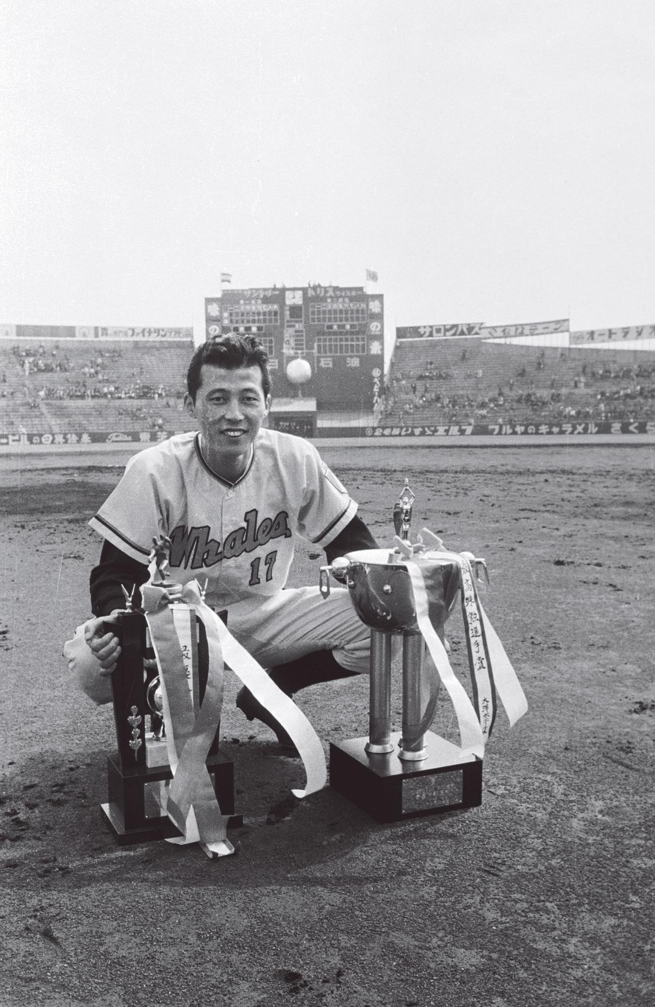 60年の日本シリーズ第1戦、セ・リーグMVPに輝いた大洋秋山登