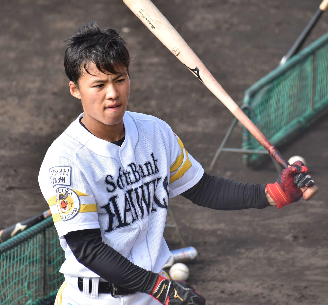 遊撃のレギュラーを狙うソフトバンク川原田純平＝2021年11月25日