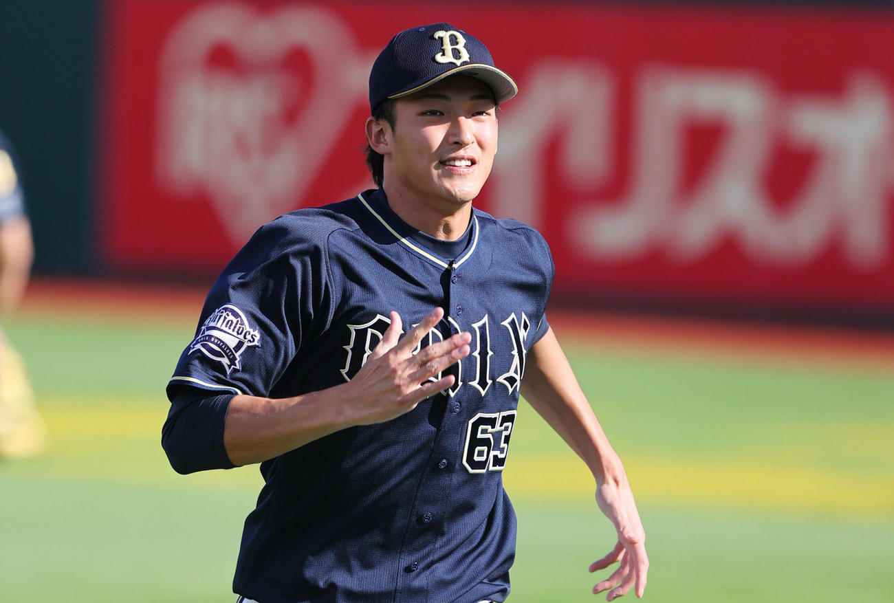 オリックス山崎颯一郎（2021年8月25日撮影）