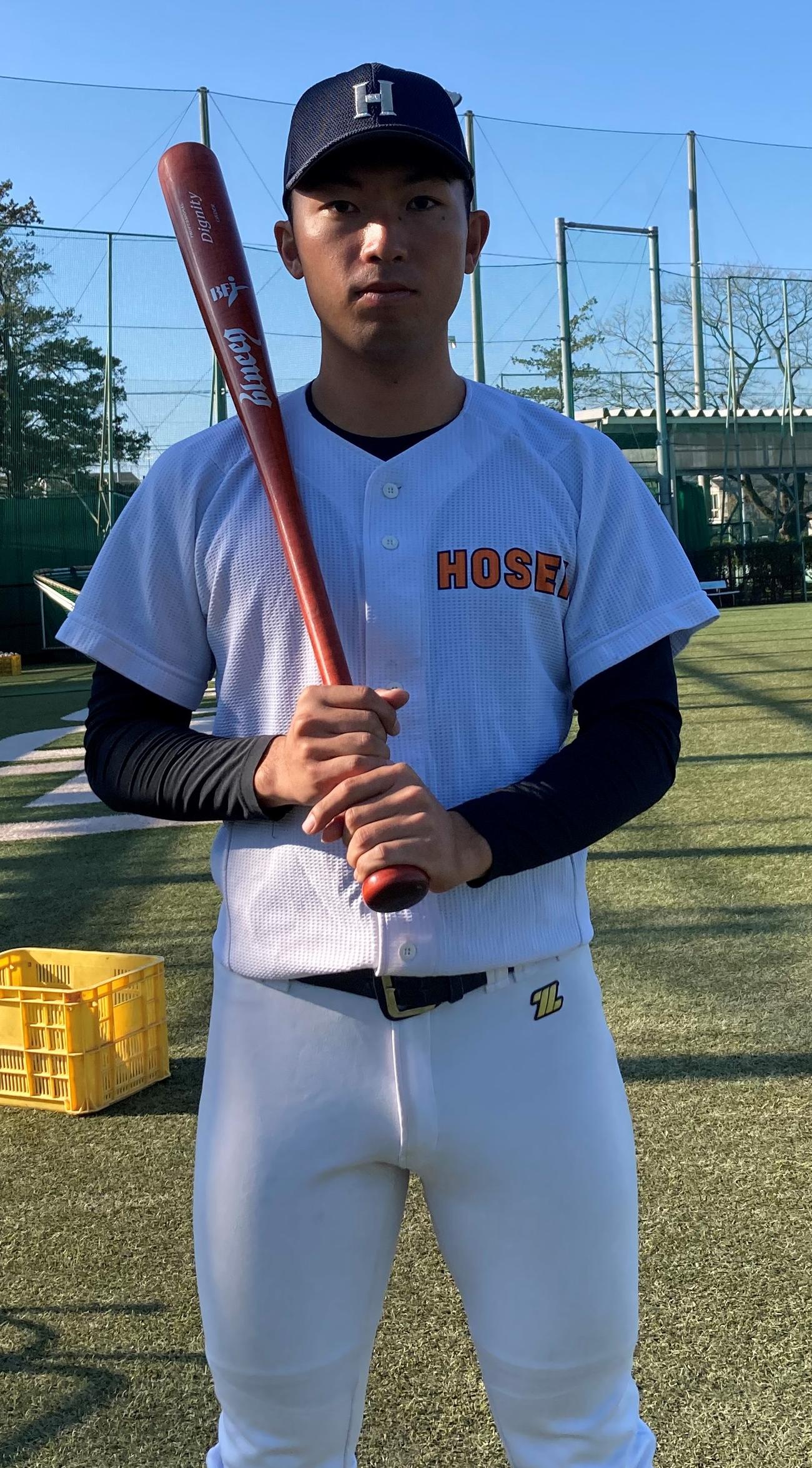 今年の練習を終えた法大の斉藤主将（撮影・古川真弥）