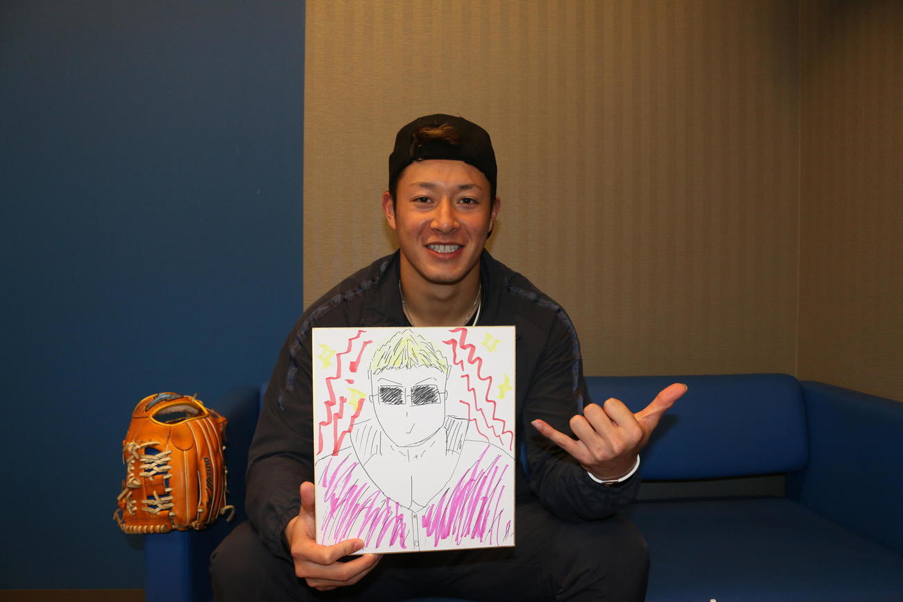 新庄剛志監督の似顔絵を描いた日本ハム吉田輝星