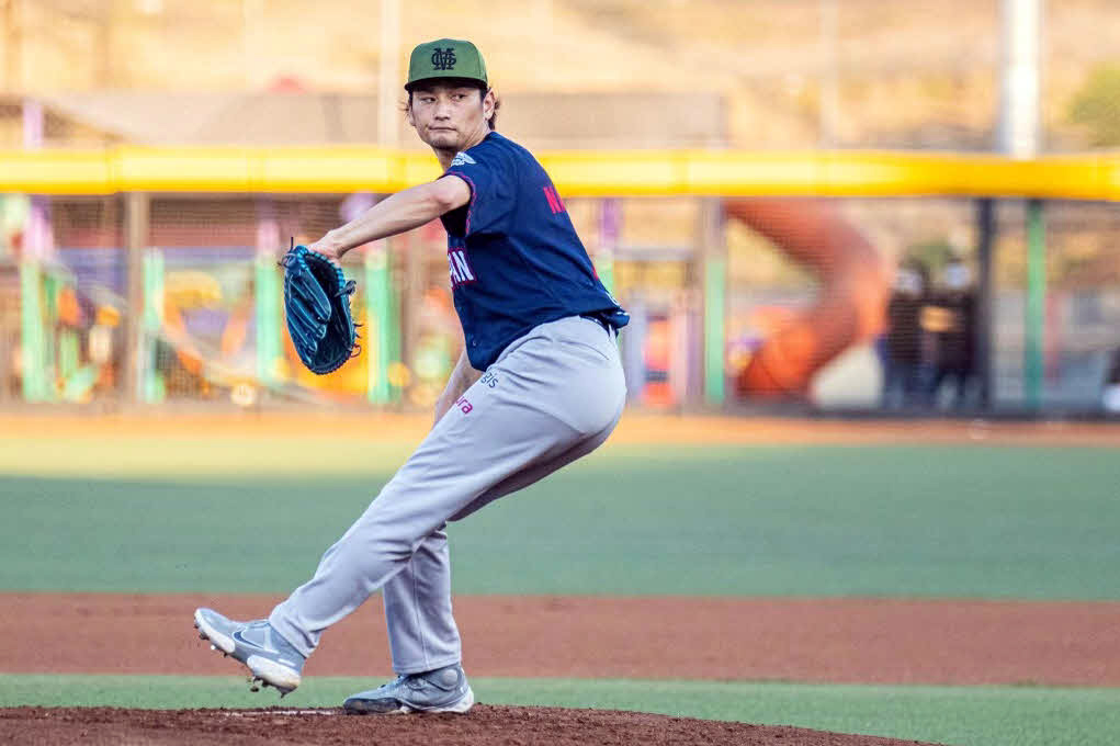 メキシカンリーグで投球する元日本ハムの中村勝（本人提供）