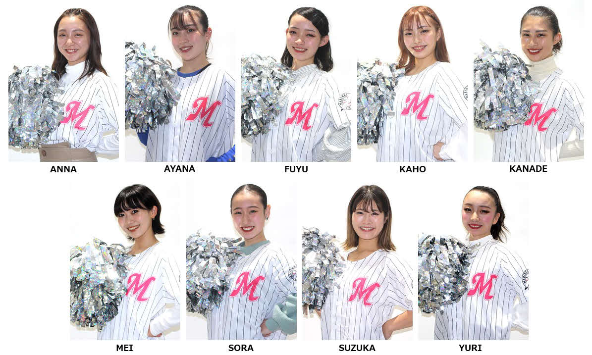 ロッテの公式チアパフォーマーM☆Splash!!に新メンバーが加入（球団提供）