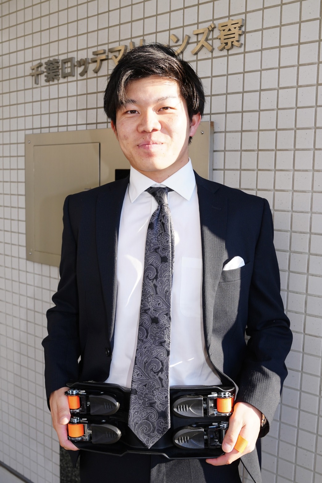 入寮したロッテの育成ドラフト2位速水将大