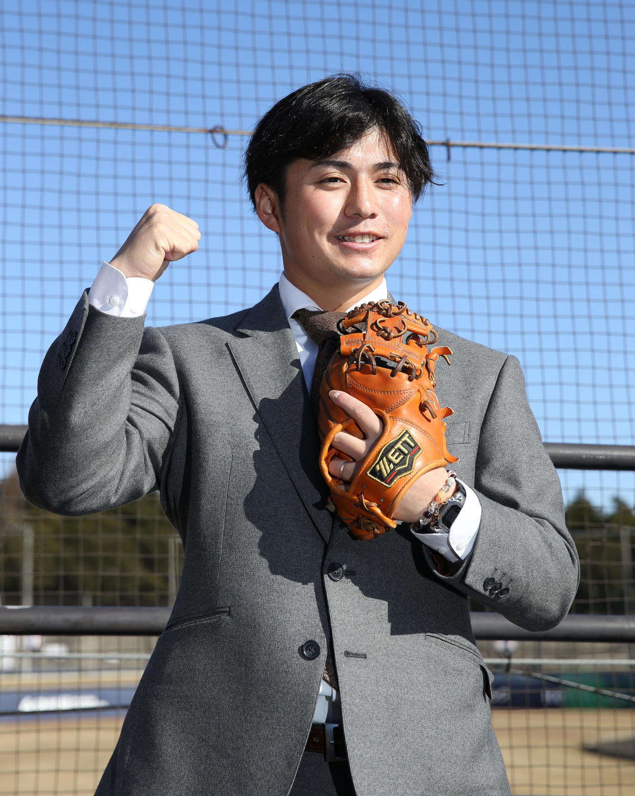 日本ハムドラフト9位上川畑大悟（22年1月8日撮影）