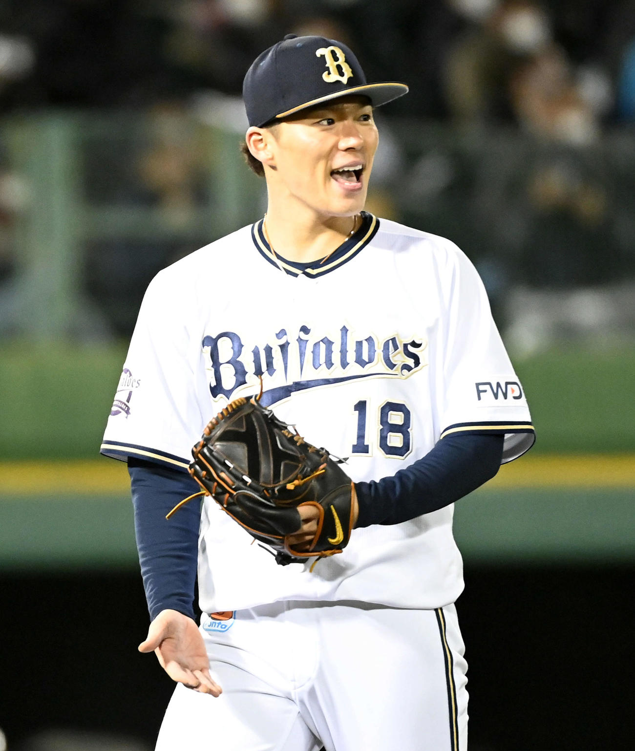 オリックス山本由伸（2021年11月27日撮影）