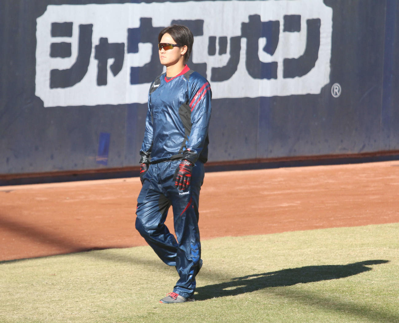 鎌ケ谷で自主練習した日本ハム郡（2021年11月24日撮影）