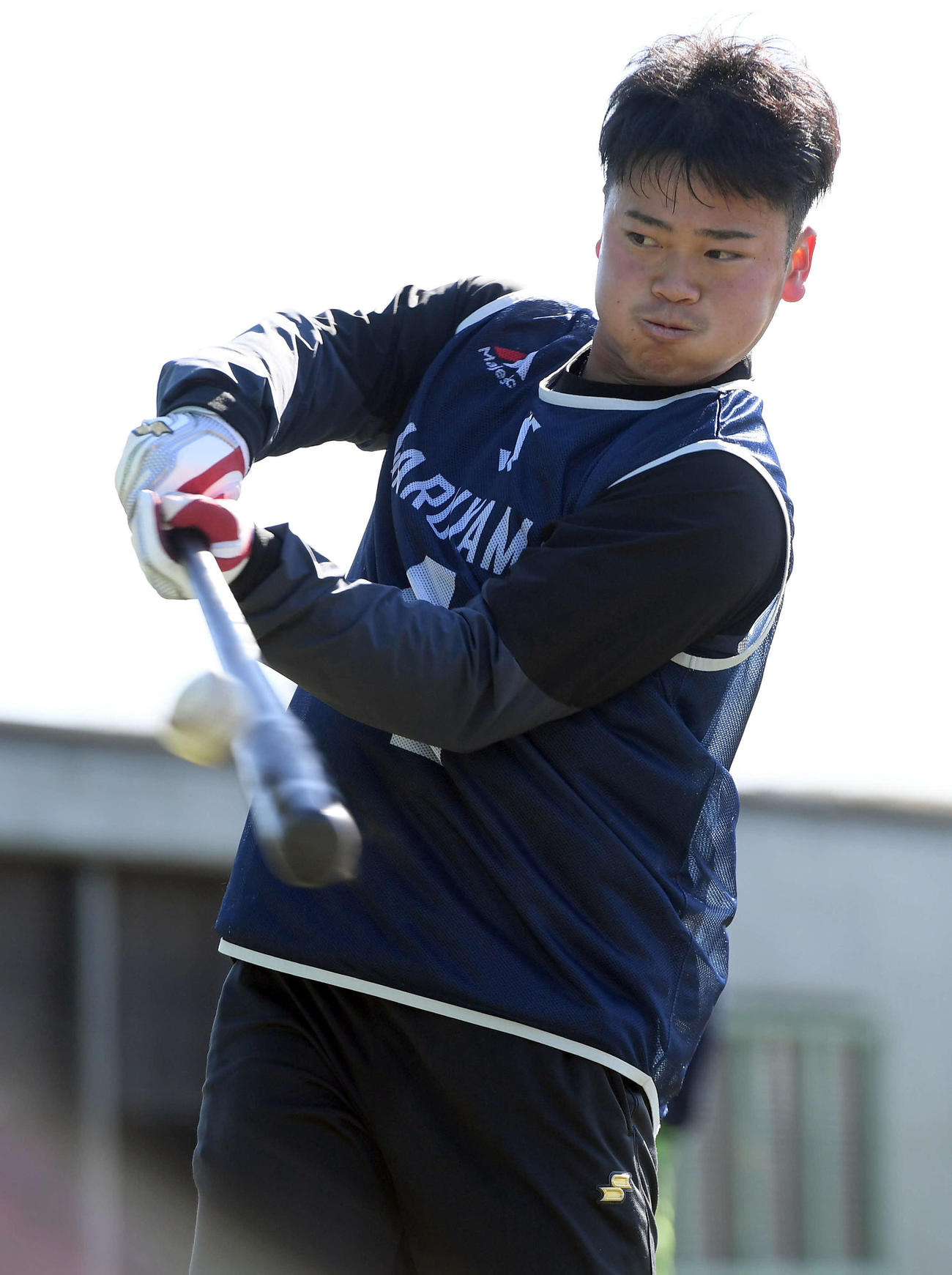 1軍キャンプに抜擢されたヤクルトのドラフト2位丸山（撮影・たえ見朱実）
