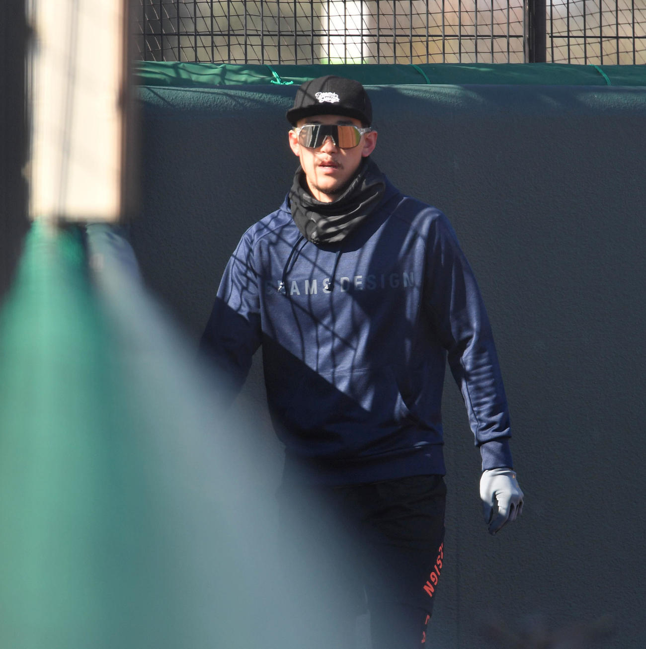 走り込みを行うソフトバンク三森（撮影・岩下翔太）