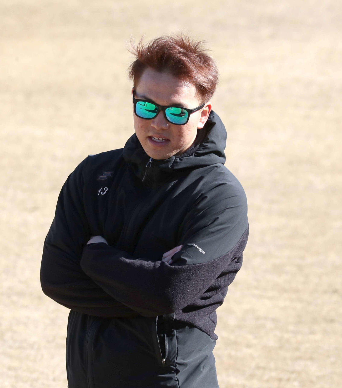 髪を切った日本ハム生田目（撮影・黒川智章）