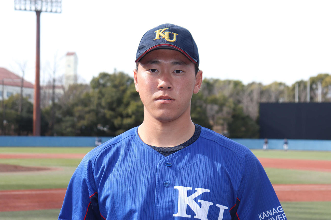神奈川大・神野竜速投手（撮影・阿部泰斉）