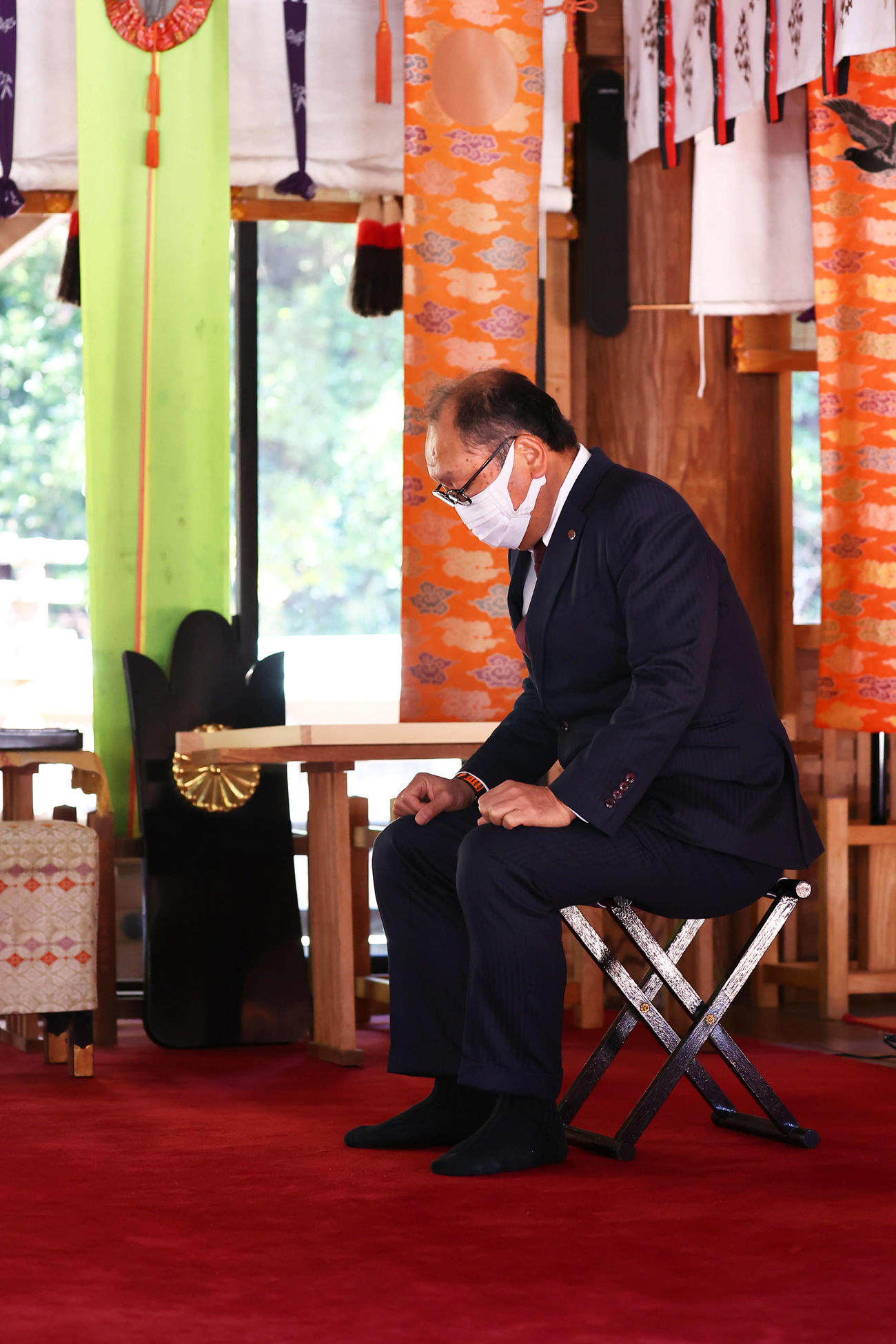 宮崎神宮を参拝する巨人今村代表取締役社長