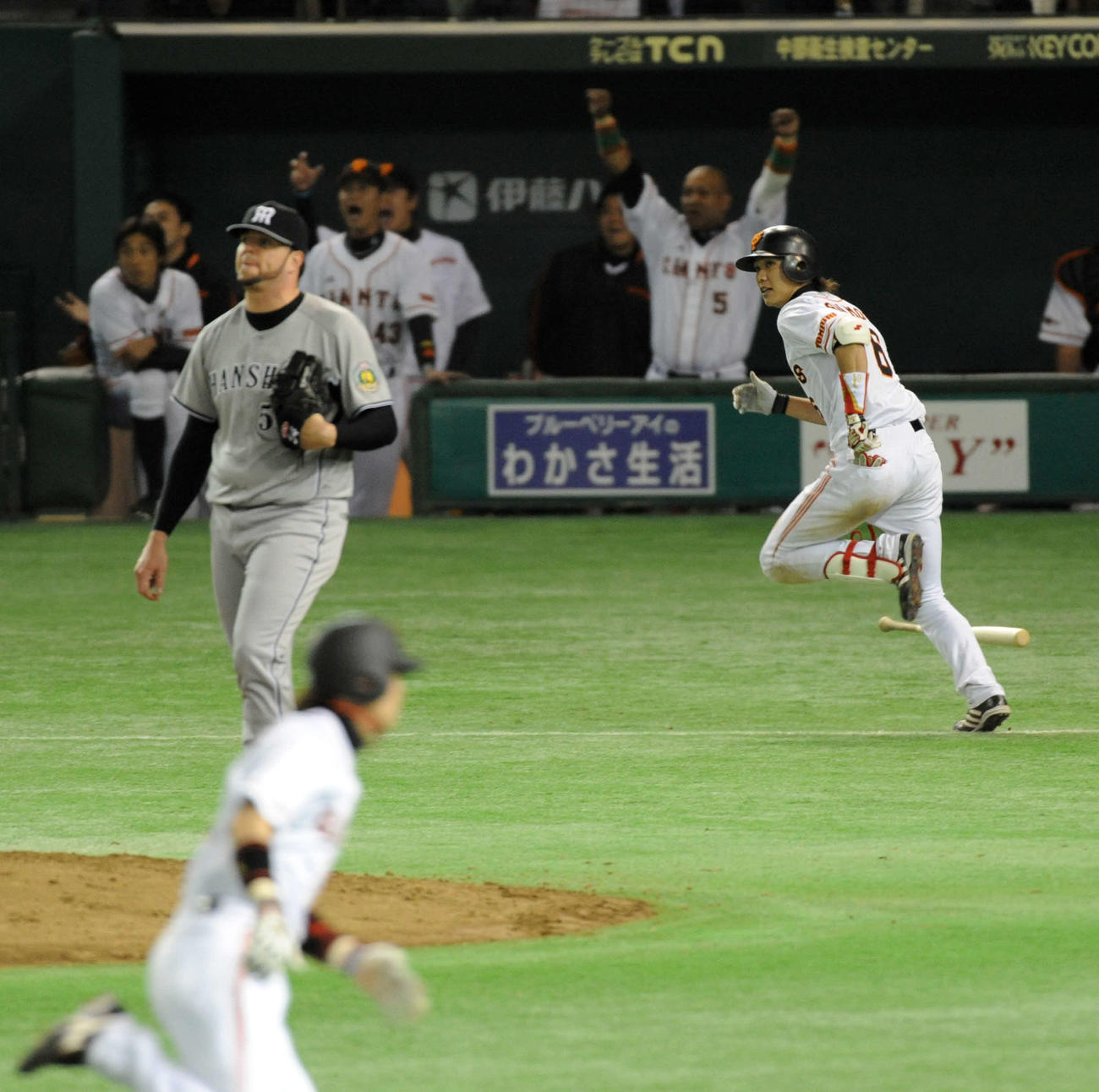 10年4月15日、巨人戦の7回2死満塁で坂本勇人にレフトへ逆転満塁弾を浴びたメッセンジャー