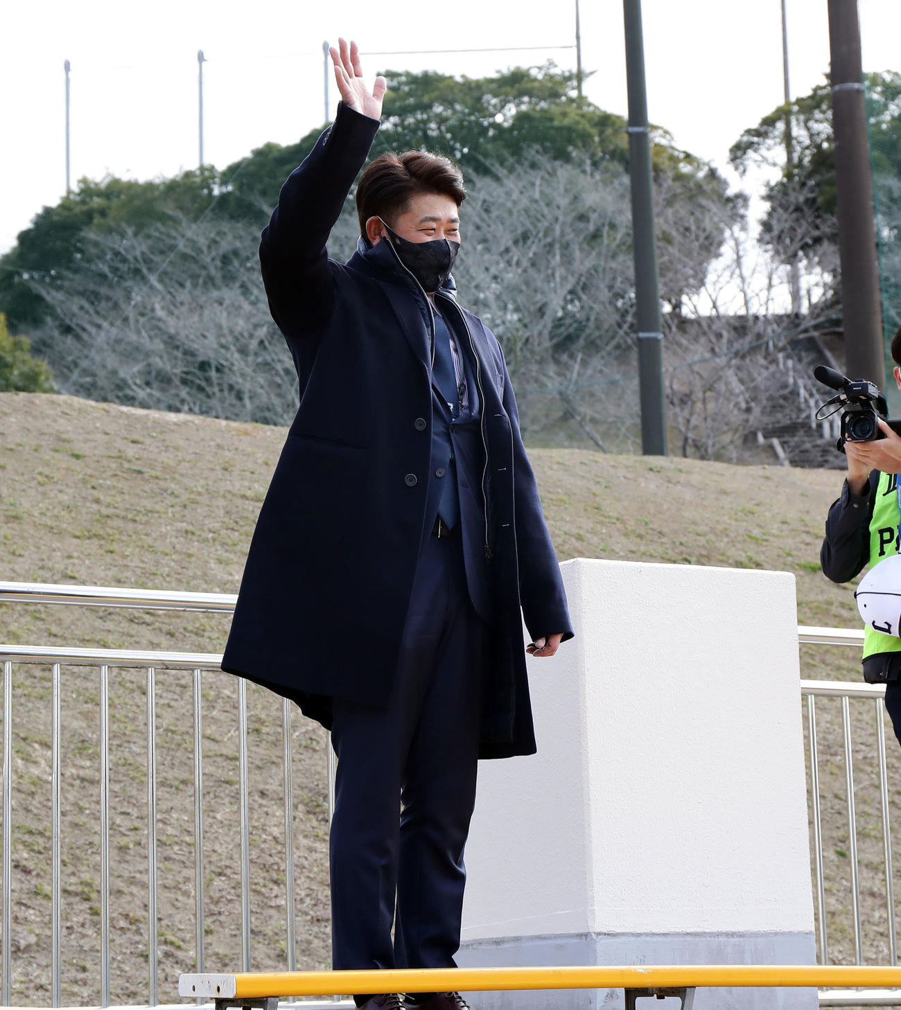 2022年2月1日、キャンプ初日に古巣西武のキャンプ地を訪れた松坂大輔氏