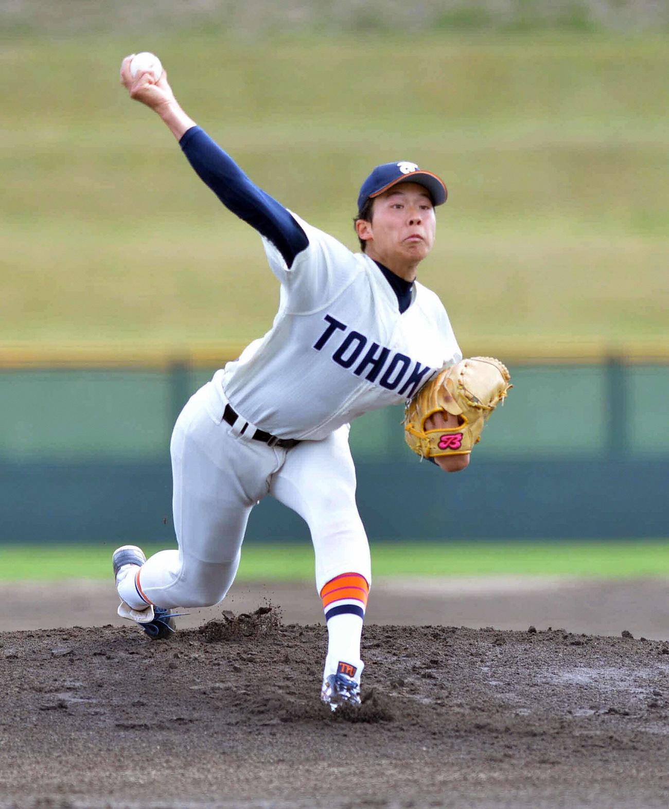 18年4月、リーグ戦で初登板した綱脇