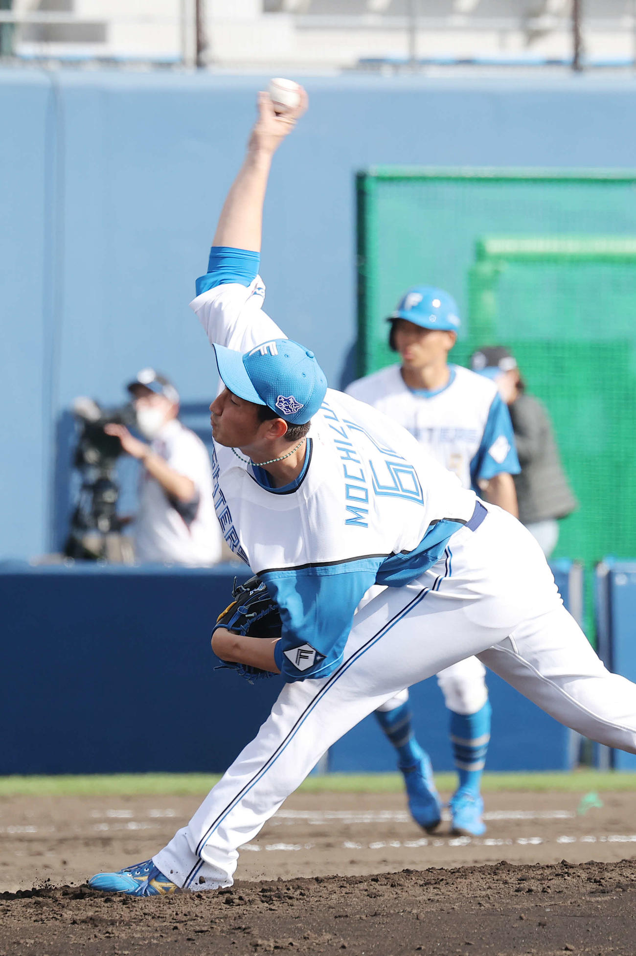 日本ハム紅白戦で登板した望月（撮影・河野匠）